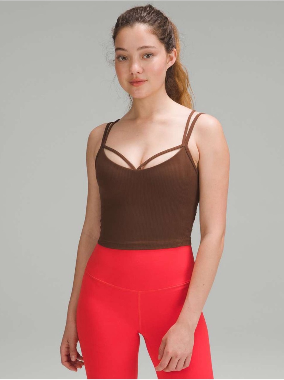 Lululemon Align Strappy Ribbed Tank Top Java Size 6 - Picture 5 of 6